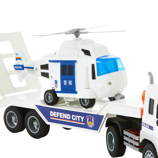 KIDSROYAL 会讲故事的拖板车直升机套装交通玩具车 W571B 商品图4