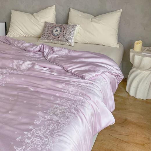 【果壳抽检填充物100%柞蚕丝】蚕奶奶蚕丝被东北寒带有机柞蚕丝 珠光蝶影系列精致礼盒 尺寸200*230 商品图2