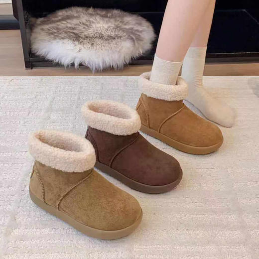 保暖加厚卷边毛茸茸雪地靴-纪念日百货门店同款167746904 商品图4