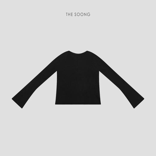 THESOONG|"肌理糯感"1oo纯棉亲肤软糯慵懒感卷边长袖T恤HWTX8585 商品图9