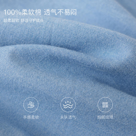 马克珍妮文艺荷叶边女童牛仔连衣裙2026年春装新款560111 商品图4