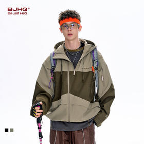 BJHG不计后果三防冲锋夹克男春季潮牌美式连帽户外运动休闲外套女