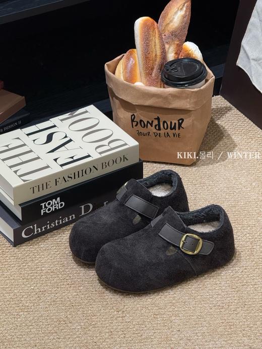 吐司厚底全包博肯复古真皮反牛皮软底增高鞋 商品图6