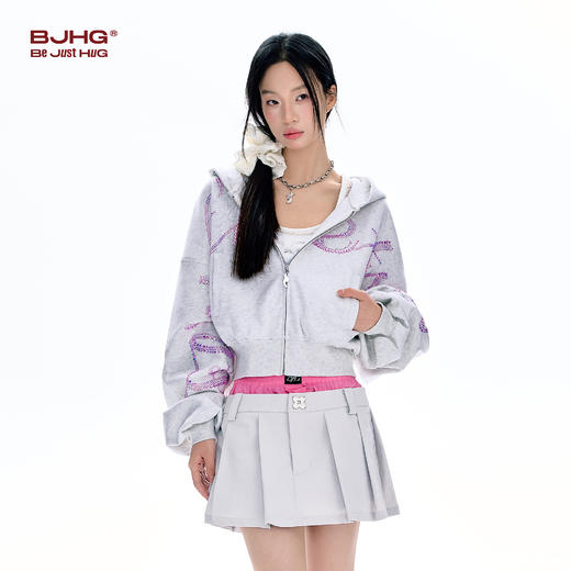 FTT Flythetruth 美式连帽卫衣女款春季2026新款灰色巨好看的外套 商品图0