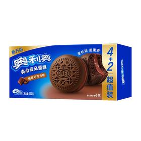 奥利奥 夹心云朵蛋糕橙香巧克力味6枚装 132g/盒