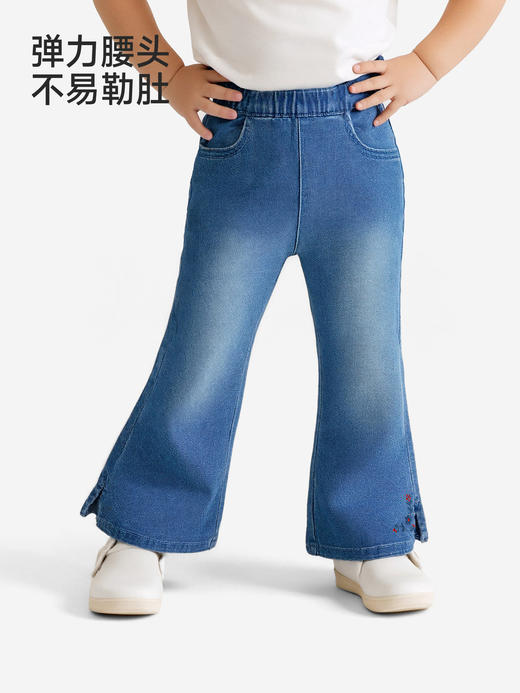 英氏女童微喇牛仔裤春夏新款百搭时尚儿童装休闲裤子YRKCJ1S059A 商品图2
