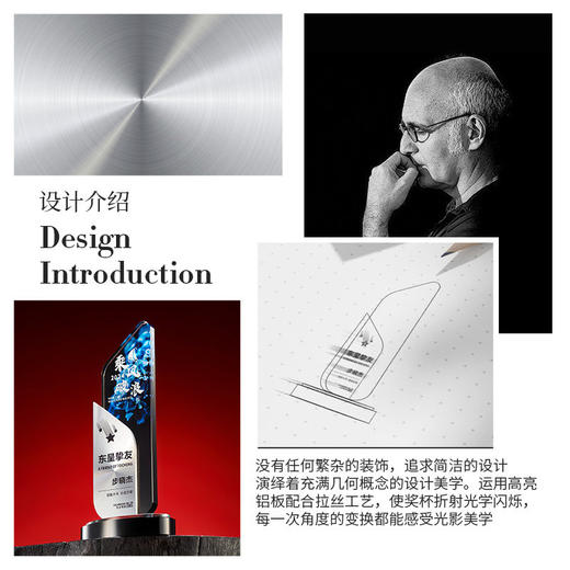 水晶奖杯定制刻字高档创意优秀员工金属闪亮加盟代理授权证书奖牌 商品图2