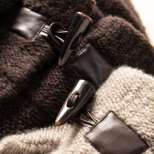 100%Baby小山羊绒~立领羊绒牛角扣外套休闲上衣BABY250465 商品图4