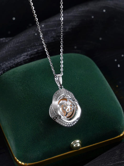 子佩集【玫瑰心语】银S925珍珠惜王妃套链【P1824】9.8mm珠双色玫瑰花朵2601 商品图8