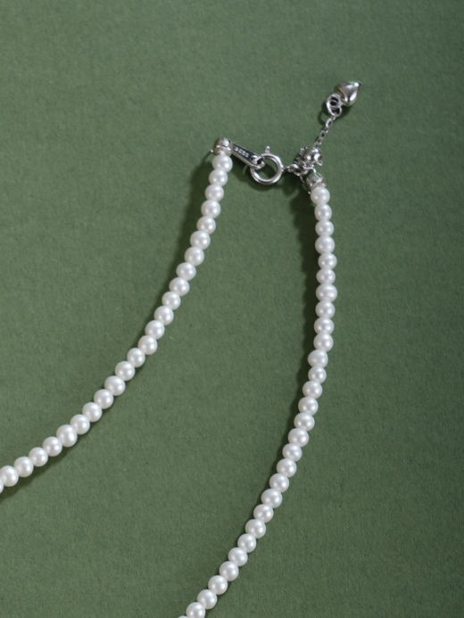 子佩集【月华永恒】银S925珍珠惜王妃项链【ZZXL008】2.8mm小珠9mm大珠绿点2601 商品图4