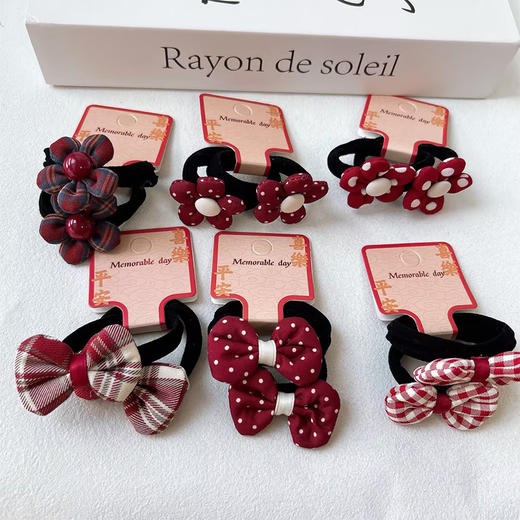 红色系布结对装皮筋-纪念日百货门店同款169248571 商品图1