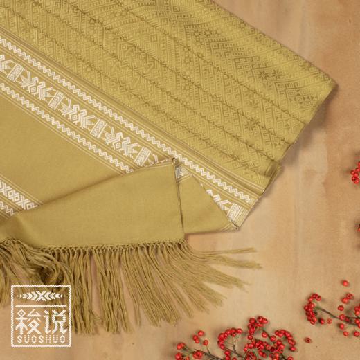 秋冬上新【梭说】盎然.滋蔓 纯手工限量设计围巾 侗族传统织锦工艺丝光棉 围巾披肩文创礼物 原创设计 商品图3