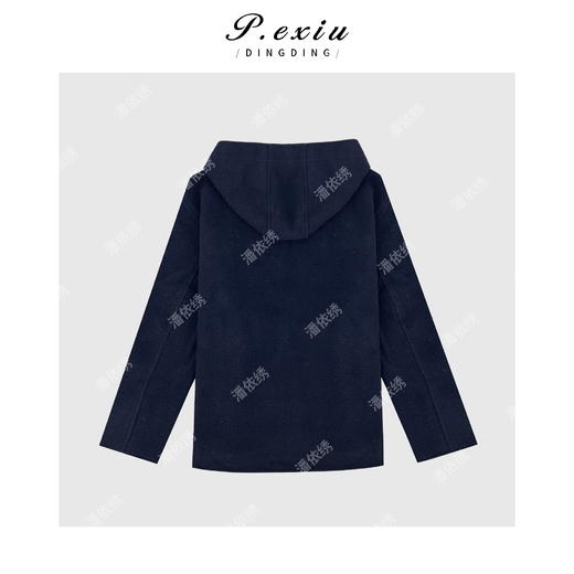 04-2潘依绣丁丁宠粉英伦风休闲毛呢连帽卫衣 Q45053 商品图1