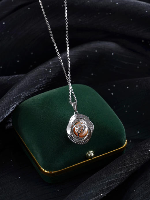 子佩集【玫瑰心语】银S925珍珠惜王妃套链【P1824】9.8mm珠双色玫瑰花朵2601 商品图6