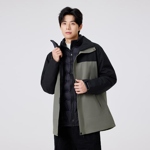 gxg.jeans男装【羽绒内胆】男女同款三合一两件套25冬款男士外套连帽夹克保暖K&C 商品图6