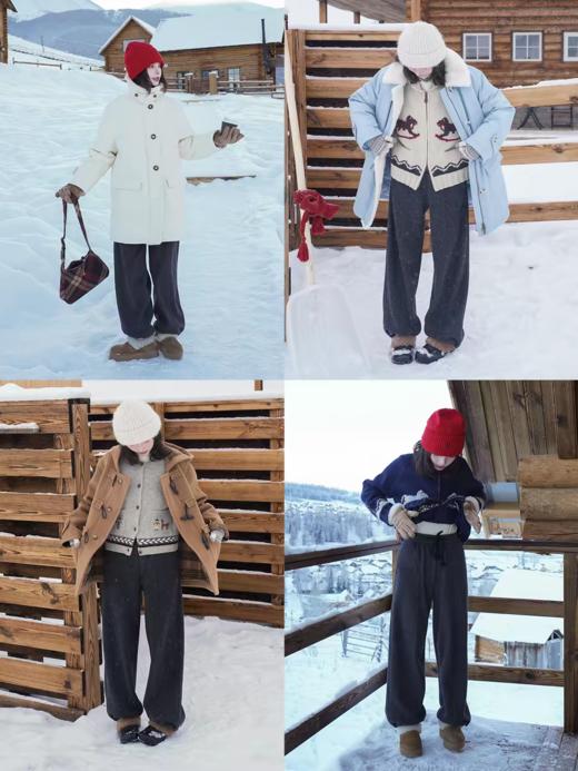 浮生八记/25D286/秋冬含羊毛加厚加绒松紧腰下摆抽绳卫裤 商品图2