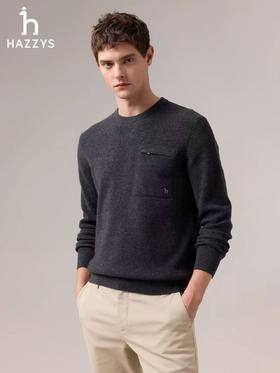 【sncp1】秋冬新品男子羊毛材质圆领休闲口袋毛衣！！