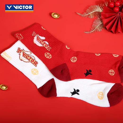 VICTOR威克多马到成功马年限定羽毛球袜SK610CNY SK611CNY运动袜高筒 商品图2