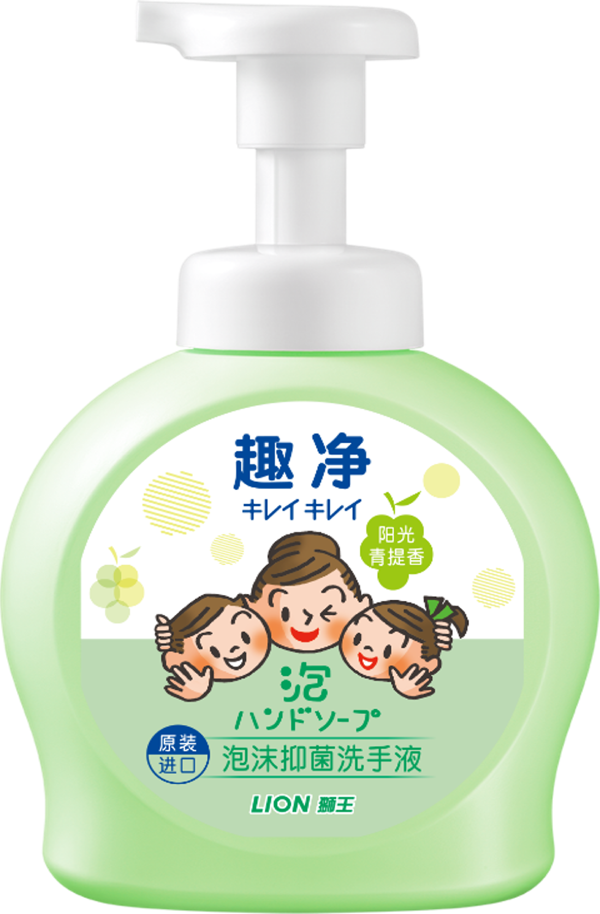 【临期品】E04015 趣净泡沫抑菌洗手液阳光青提490ml瓶装