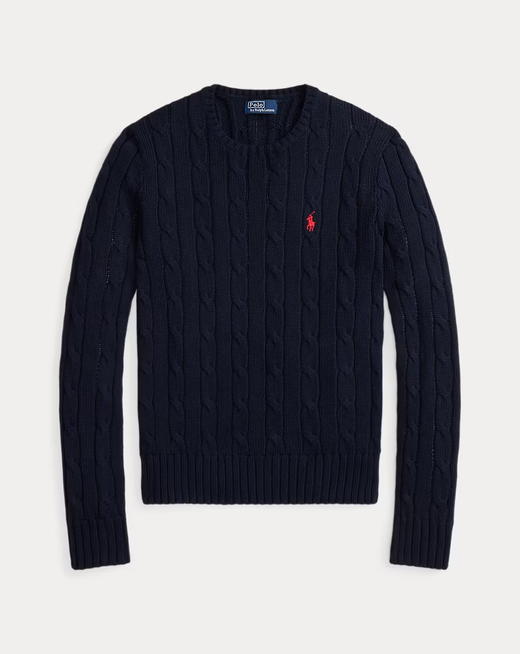 含羊毛30%，圆领麻花毛衣。小标刺绣复古氛围感长袖羊毛衫E011566 商品图6