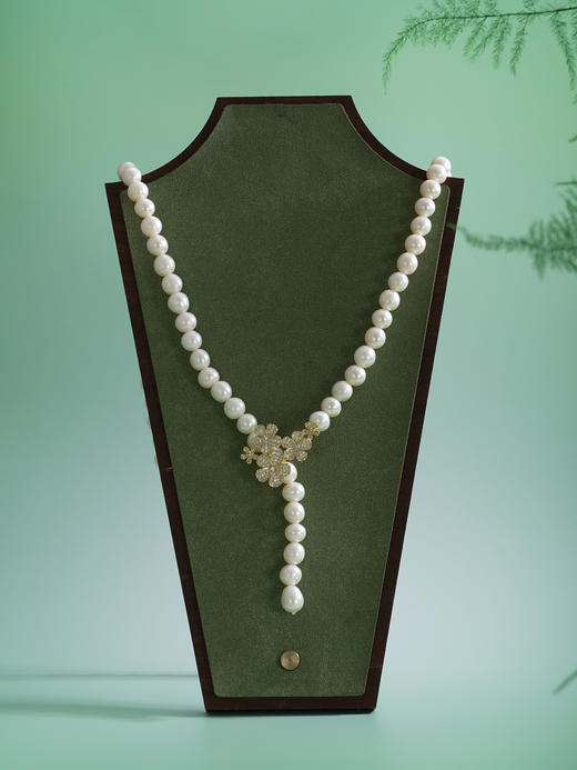 子佩集【繁花之约】珍珠惜王妃毛衣链【ZZMYL005】9mm珠镀金花朵2601 商品图3