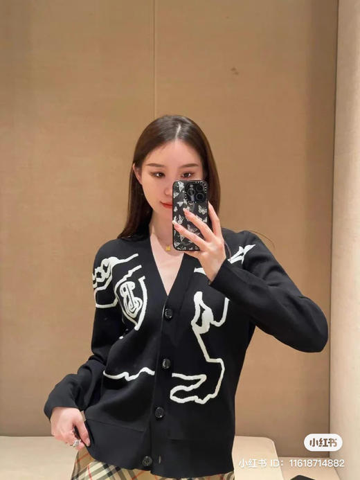 115-4原价680 极限亏清无退换 BB战马骑士 对比撞色 特种纱线开衫 蓝色肩线 自留L 商品图1