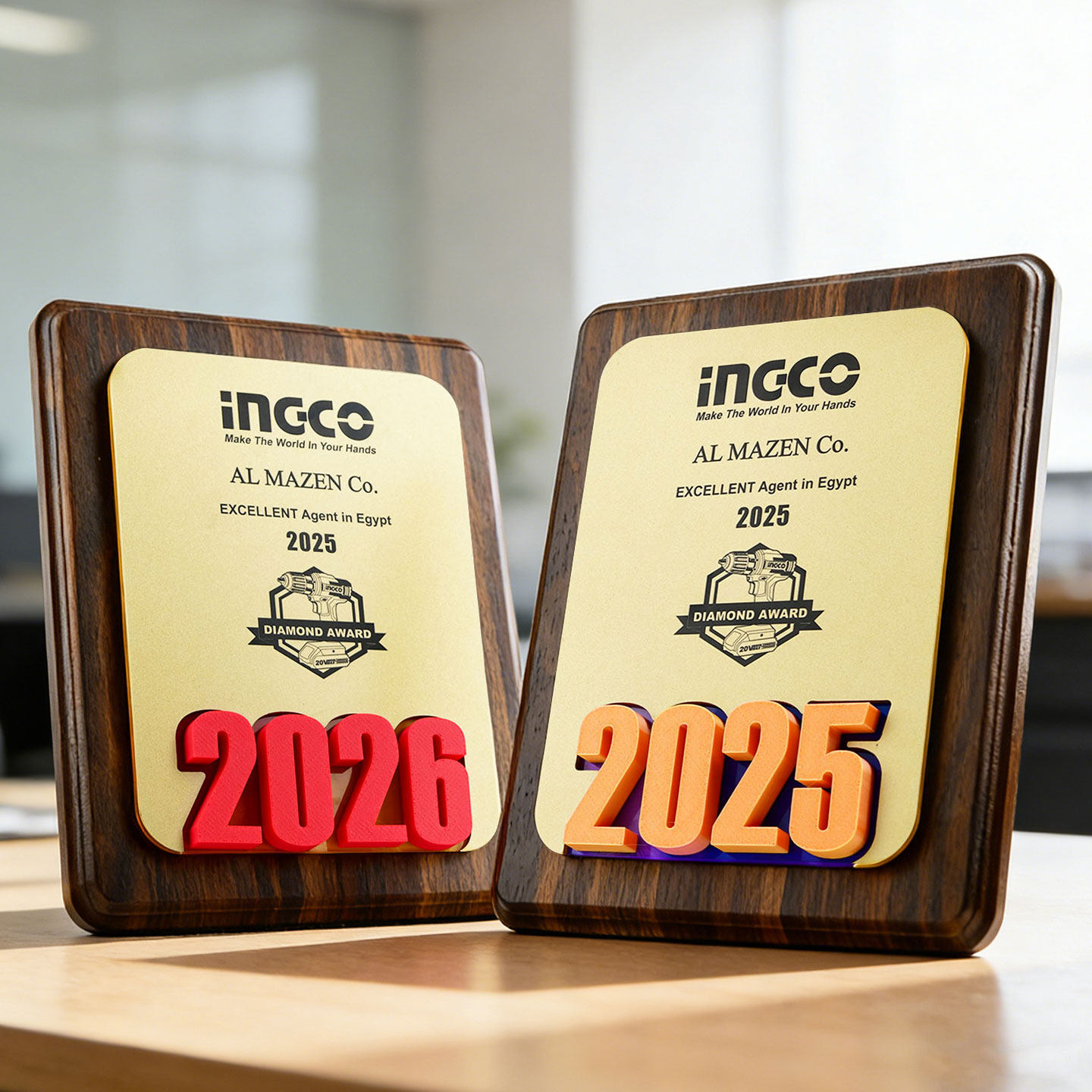 授权牌匾铝合金浮雕镜面证书加盟商会奖杯胡桃木水晶金属奖牌定制