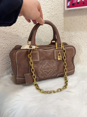 罗意威 Amazona 栗子棕 牛皮 中号 手提包