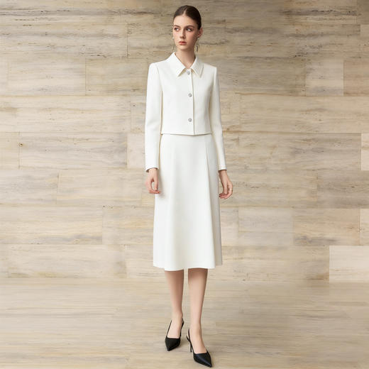 IWY/米白色西装套裙女高级感气质通勤职业装美容院前台工作服WCS357 商品图2