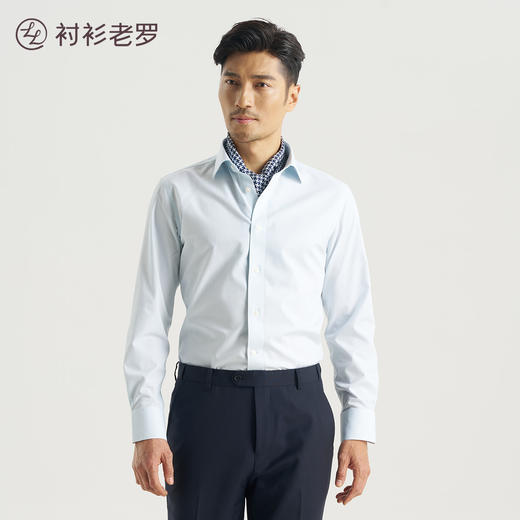 四面弹细条纹衬衫250Y0F645L新疆长绒棉舒适透气[门店专款] 商品图1