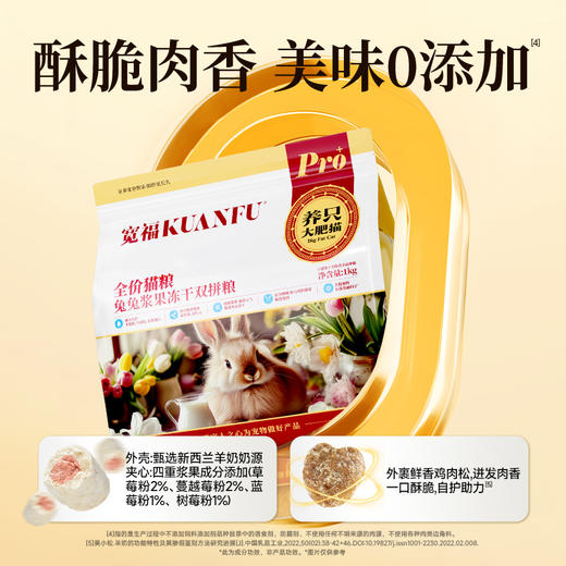 【春日焕新补贴】【兔兔浆果冻干双拼猫粮】栾福 三维免疫少生病 五重美毛绸缎毛 四重浆果助力 帮助减缓泪痕问题 助力增强免疫 商品图2