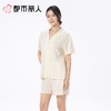 都市丽人睡衣女士睡衣薄家居服针织色织提花睡衣女士棉质短袖套装女装短袖短裤LHC1A2 商品缩略图3