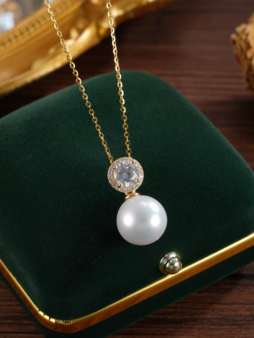 子佩集【如初珍爱】银S925珍珠惜王妃套链【P1903B】12mm珠双色圆形2601 商品图3