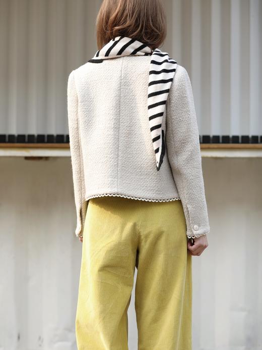 TYNVIE 波克莱波浪边贴口袋夹克 - 象牙白 商品图9