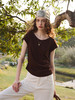 OLrain欧芮儿2026夏季咖色T恤修身收腰显瘦上衣 商品缩略图2
