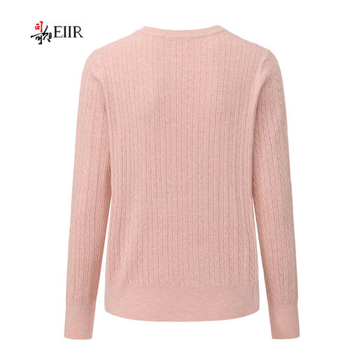 司歌圆领套头毛衣刺绣长袖秋冬女针织衫G92G8330 商品图3