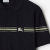 BURBERRY 巴宝莉 男士马术骑士徽标刺绣条纹棉质短袖 Polo 衫 深蓝色 8105139 C1765 商品缩略图1