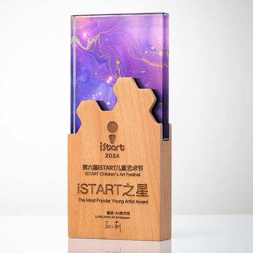 奖杯定制做授权牌经销年会优秀员工刻字金属铝板高端水晶立体奖牌 商品图4