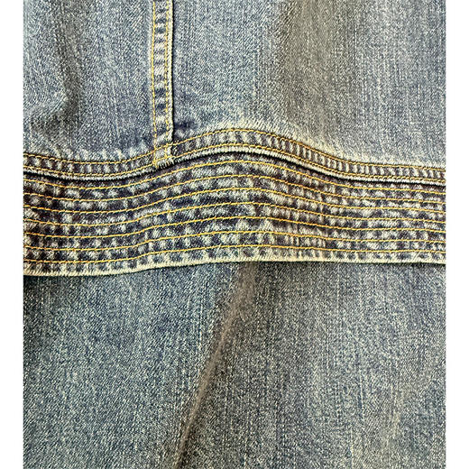 清醒独白Oversized蓝色牛仔外 经典巴恩风 小立领设计 复古洗水百搭 商品图8