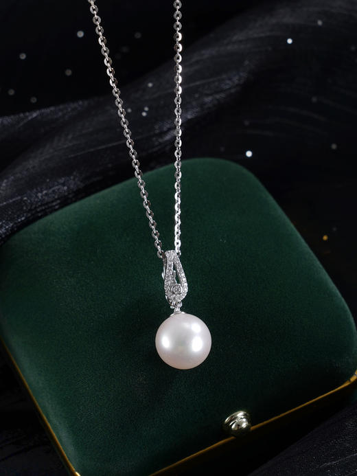 子佩集【曦光漫道】银S925珍珠惜王妃吊坠【P3090】11mm珠双色皮带扣（不含链）2601 商品图5