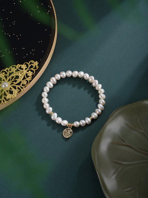 子佩集【福喜相伴】珍珠惜王妃手链【ZZSL019】5.5*7mm珠镀金福喜多规格2601 商品图11