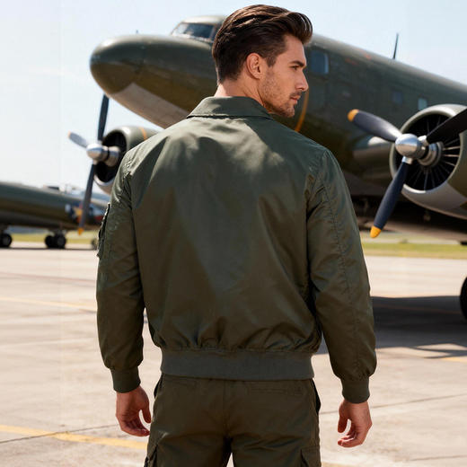 自由基地26春季新品基础款纯色翻领经典大口袋飞行夹克定制队服衫 NMJ-2022 商品图1