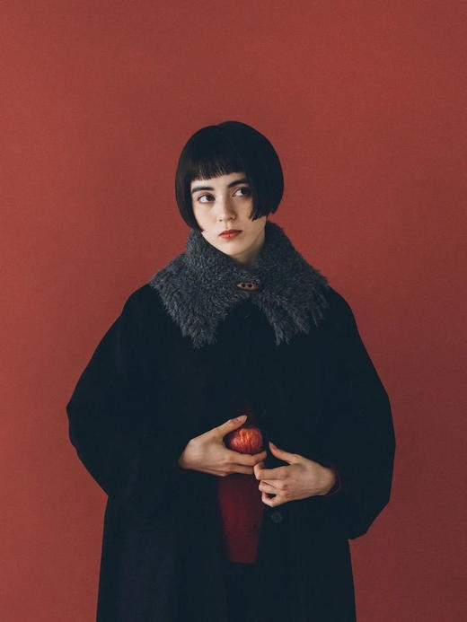 松软羊驼毛围脖｜交叉牛角木扣流苏围巾【包邮+三天无理由退换】 商品图4