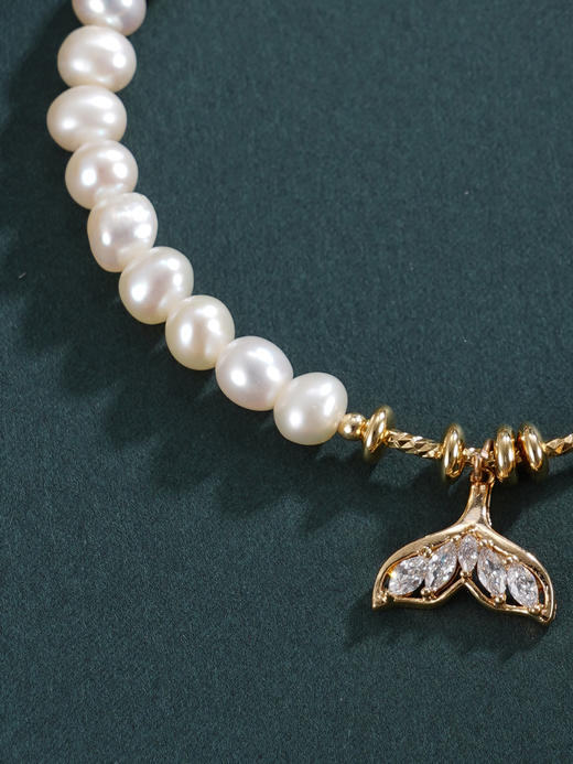 子佩集【潮汐精灵】珍珠惜王妃手链【ZZSL010】5.5-6mm珠镀金鱼尾2601 商品图7