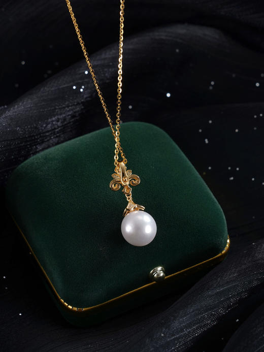 子佩集【璀璨加冕】银S925珍珠惜王妃吊坠【P2910】12mm珠双色皇冠（不含链）2601 商品图3