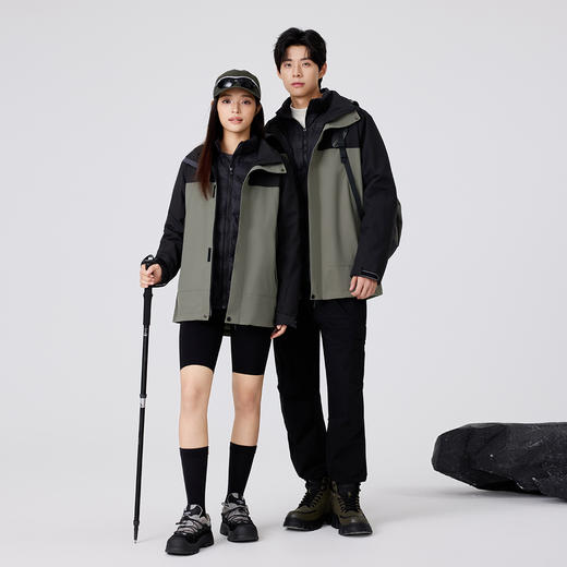 gxg.jeans男装【羽绒内胆】男女同款三合一两件套25冬款男士外套连帽夹克保暖K&C 商品图1