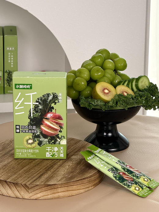 【水獭吨吨羽衣纤果茶】❗某茶纤体瓶平替❗✅替代高糖奶茶，7种果蔬风味好喝又健康✅7种果蔬+菊粉❗✅100%真果汁，满满膳食纤维 商品图3