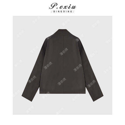 04-6潘依绣丁丁宠粉气质高级感系腰带高智风立领长袖外套Q03164 商品图1