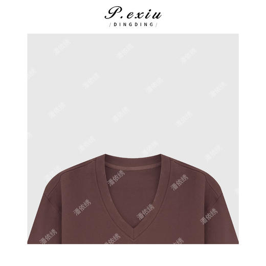 04-2潘依绣丁丁宠粉小众设计感V领长袖卫衣T恤Q97389 商品图2