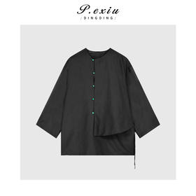 04-6潘依绣丁丁宠粉新中式国风圆领衬衫外套Q20011